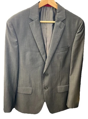 Traje Chaqueta Alfani Para Hombres Calce Ajustado Ventana Gris Borgoña 38R MACY’S Foto 1 de 4