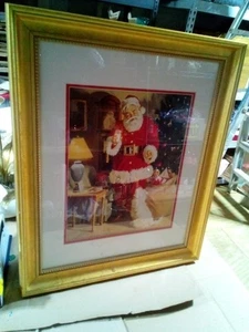 Old St. Nick, Santa Claus #4 Print With Gold Frame - Picture 1 of 3