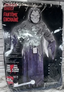 Disfraz de fantasma aterrador con efectos de efectos de sonido niños Parca Halloween grande 12-14 - Imagen 1 de 4