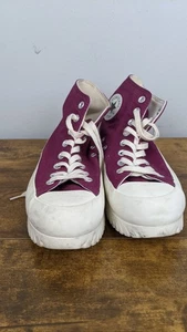 Converse Chuck Taylor Lugged 2.0 Run Star Hike High Sneakers Burgundy US 7.5/9.5 - Picture 1 of 15