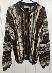 Vintage 90’s COOGI Australia Men’s Mercerised Cotton Knit 3D Sweater XL Nice !! - Picture 1 of 7