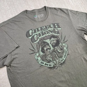 Camisa Azul Líquido Hombres XL Cheech And Chong In Bud We Trust Camiseta Gráfica Verde - Imagen 1 de 9