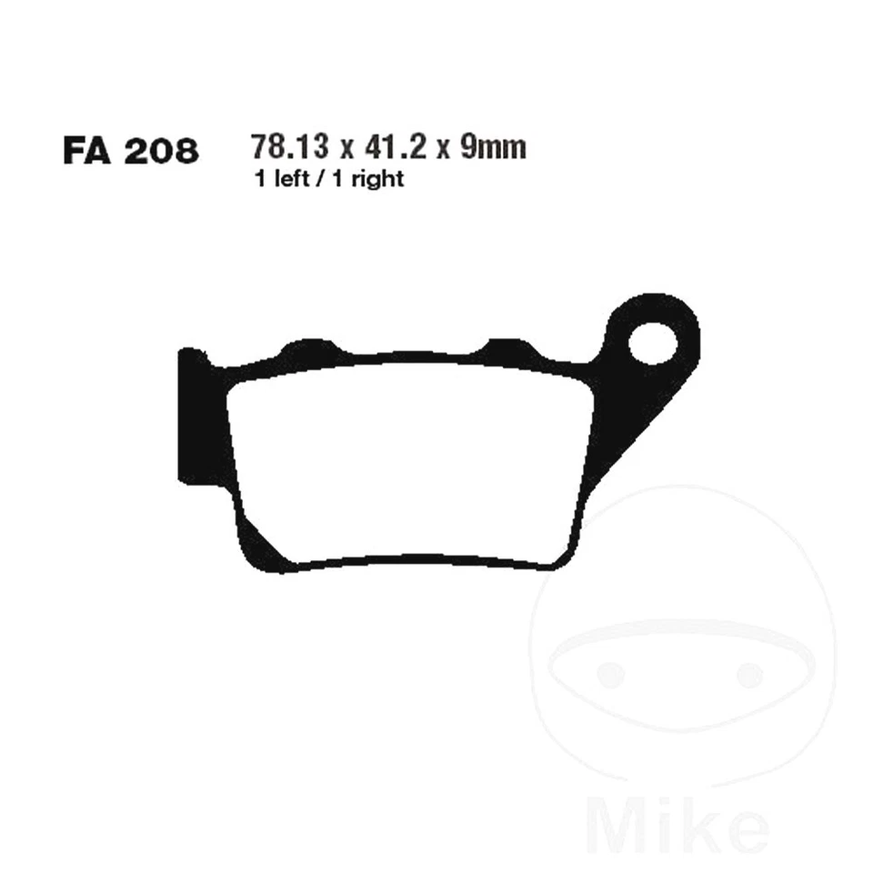 Pastillas de freno EBC estándar FA208TT para Husaberg FE 400 1996-2003 Foto 1 de 1