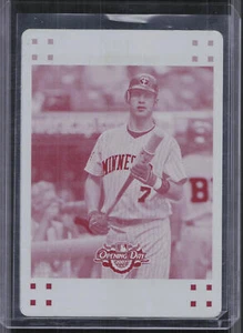 Placa de impresión magenta Joe Mauer 2007 Topps Opening Day #43 1/1 - Imagen 1 de 2