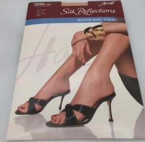 Vintage Hanes Silk Reflections Toeless Pantyhose OAO85 Beyond Bare Size CD - Picture 1 of 3