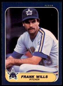 1986 Fleer Frank Wills Rookie . Seattle Mariners #480