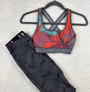 UNDER ARMOUR Compression Workout Set Sports Bra Sz Small & Workout Pants Sz 25 - Picture 1 of 11
