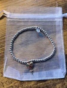 JOMA SCHMUCK VERSILBERT GEBURTSTAG HERZ BETTELARMBAND BRANDNEU JO2 H - Bild 1 von 3