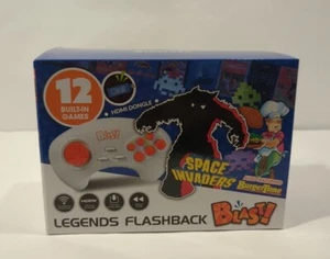 BLAST! Legends Flashback Video Game Console (WHITE) +12 Games RETRO - Picture 1 of 5