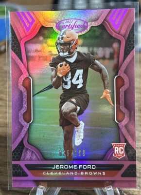 JEROME FORD 2022 Certified Football ROOKIE RC PINK MIRROR /199 Browns #177 - Image 1 of 2