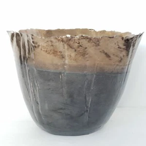 Copper Bronze Black Ceramic Planter Vase - Picture 1 of 6