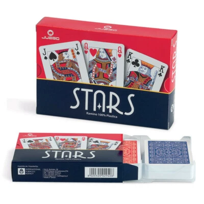 Carte da Gioco Juego Stars Ramino Originali 2 Mazzi Di Carte Da Poker  - Immagine 1 di 2
