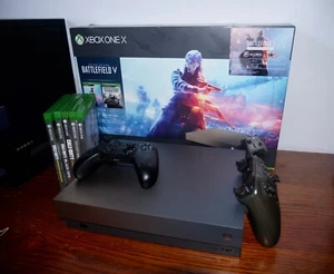 Microsoft Xbox One X / 500GB SSD / Gold Rush Special Edition Battlefield V - Picture 1 of 12