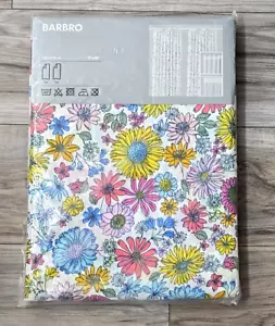 NIP - Ikea BARBRO Floral Cotton 2 Panel Cotton Blend Curtains Drapes 57x98 - Picture 1 of 6