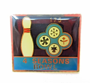 4 Jahreszeiten Schale 175 Club Pin Bowling Pin Schneeflocke Blume Blatt Sonne Vintage - Bild 1 von 6