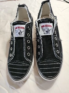 Mujer True Religion Korey Negro Sin Cordones Lona Talla 8 - Imagen 1 de 6
