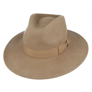 Wide Brim Fedora Hat 100% Wool Felt Crushable Water Repellent Classic Fedora UK