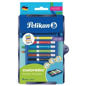 Pelikan Kreativfabrik Fasermaler 6 Farben - Kreativset für Schule Kindergarten - Bild 1 von 3