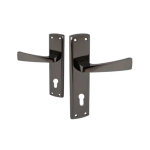 UAP Internal Door Handle Ritz Style Backplate Euro Lock Black Nickel Finish - Picture 1 of 3