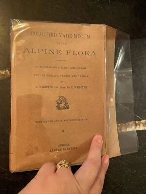 Coloured Vade-Mecum to the Alpine Flora - Schroter Illustrated Plates w/ DJ - Image 1 of 4