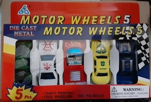 5 NEW FACTORY SEALED MOTOR WHEELS DIECAST METAL 1:64 RACE CARS - Picture 1 of 2