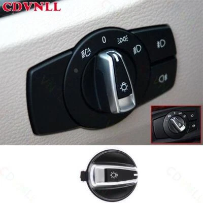 Cubierta del marco de control del interruptor del faro de reemplazo negro mate para BMW X1 2010-2014 1* Foto 1 de 4