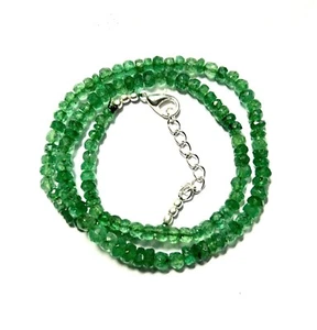 Strawberry Quartz Ready To Wear Necklace 17 Inches, 3-5mm Rondelle Beads Strand - Picture 1 of 6