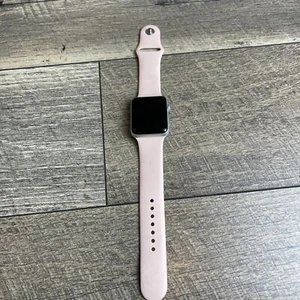 Apple Watch Series 3 GPS Smartwatch Pink Strap 42mm Touchscreen Aluminum Case - Picture 1 of 6