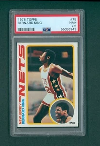 1978 Topps Basketball Card - #75 Bernard King RC, PSA 7.5 NM+ - Picture 1 of 2