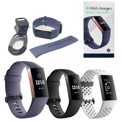 Fitbit Charge 3 Fitness Activity Tracker Heart Rate Monitor Smartwatch FB409 - Image 1 of 4