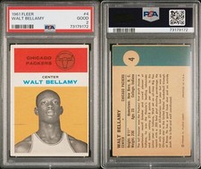 1961 Fleer #4 Walt Bellamy Rookie Basketball Card PSA 2