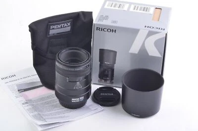 Pentax Ricoh D FA 100mm F2.8 WR macro lens, hood, case, USA papers - Image 1 of 4