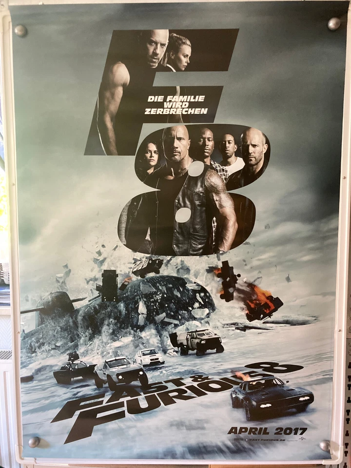Filmposter * Kinoplakat * A0 * Fast & Furious 8 * 2017 * Hauptmotiv * gerollt - Bild 1 von 1