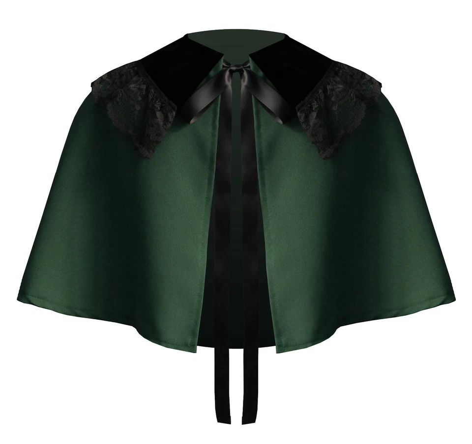 Renacimiento Medieval Teatro Steampunk Victoriano Gótico Ropa Collar Capelet Foto 1 de 1