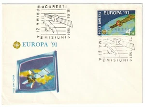 Romania FDC #3650 "Eutelsat I F-1, European Communications Satellite 1" 1991 - Picture 1 of 1
