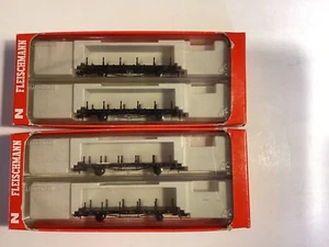 2x Fleischmann 823604 2-teiliges Schienentransportwagen-Set Epoche I Neuware - Bild 1 von 3