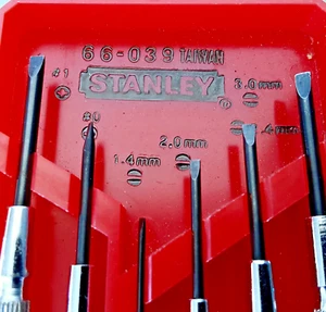 Stanley 66-039 6-teiliger Juwelier-Schraubenantrieb, Schlitz, 1,4 mm bis 3,0 m - Bild 1 von 9