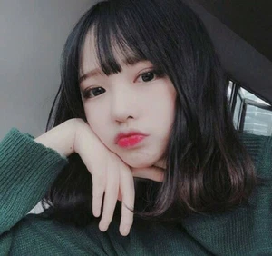 Korean Women Middle Long 40cm Bobo Head Curly Synthetic Hair Girl Wig+Wig Cup - Picture 1 of 15