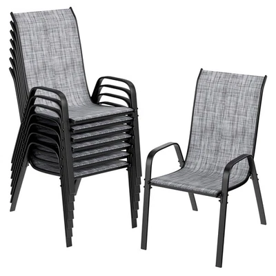 Outdoor Patio Dining Chairs Set of 8 for Porch, Backyard, Pool side, and Deck - Image 1 of 4