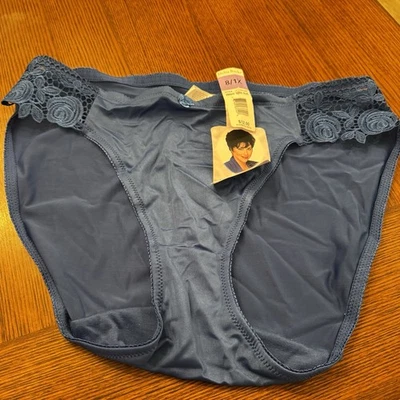 NUEVO Delta Burke De Colección Años 90 Segunda Piel Satén Panty 8/1X Panel Lateral de Encaje Corte Alto Foto 1 de 4