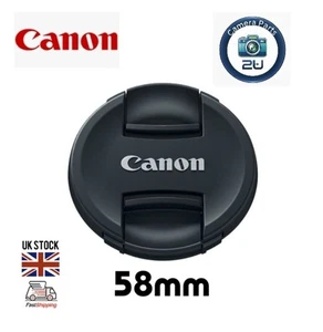 LENS CAP FOR CANON 58MM FILTER THREAD UK STOCK FAST FREE SHIPPING - Picture 1 of 9
