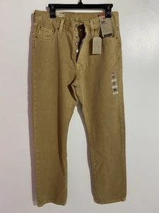 Levis 501 Jeans Herren 29x30 Original Button Fly Senf Braun Straight Cowboy - Bild 1 von 13