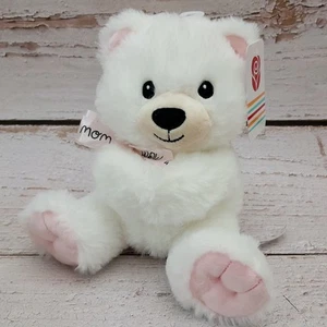 Oso de peluche American Greetings 2025 día de la madre blanco animal de peluche de 7" - Imagen 1 de 12