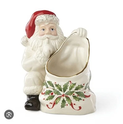 Plato de caramelo de Santa Lenox Hosting The Holidays #879344 NUEVO Foto 1 de 4