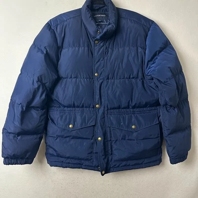 Lands End jacket coat sz L 42/44  Down Filled Puffer  Navy Blue outdoor - Image 1 of 4