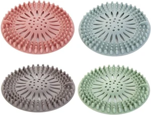 Silicone Kitchen Bathroom Sink Drain Strainer Sewer Sink Strainer (Pack of 4) - Picture 1 of 3