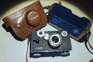 1954 Argus C3 The Brick 35mm 50mm Rangefinder Film Camera & Leather Case Tested - Picture 1 of 7