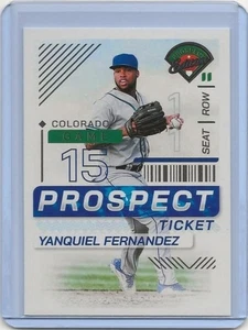 Yanquiel Fernández Panini Prospect Edition MLB #141 Colorado Rockies 2024 - Imagen 1 de 2
