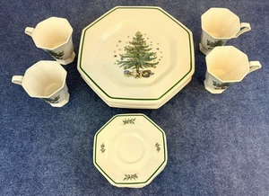 NIKKO Christmastime~Set Of 12~(4 Each) Dinner Plates-Cups & Saucers~Japan - Picture 1 of 13