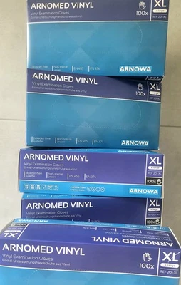 ARNOWA / ARNOMED Einmalhandschuhe Vinyl Gr. XL, ARNOMED, VE 100 St. puderfrei, transparent